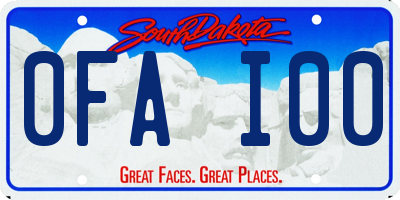 SD license plate 0FAI00