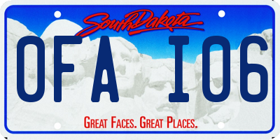 SD license plate 0FAI06
