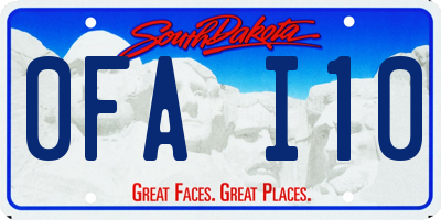 SD license plate 0FAI10