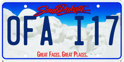 SD license plate 0FAI17