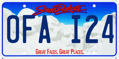 SD license plate 0FAI24