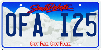 SD license plate 0FAI25