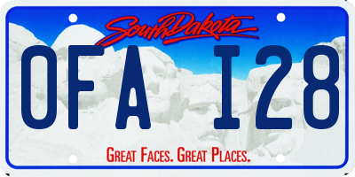SD license plate 0FAI28