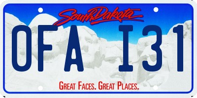 SD license plate 0FAI31