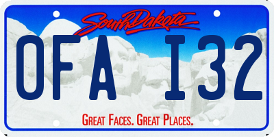 SD license plate 0FAI32