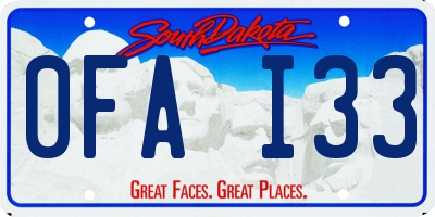 SD license plate 0FAI33