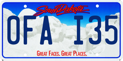 SD license plate 0FAI35