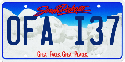 SD license plate 0FAI37