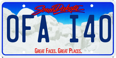 SD license plate 0FAI40
