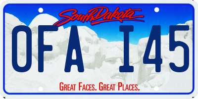 SD license plate 0FAI45