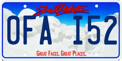 SD license plate 0FAI52