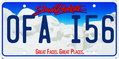 SD license plate 0FAI56