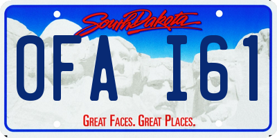 SD license plate 0FAI61
