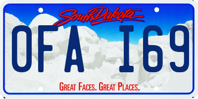 SD license plate 0FAI69