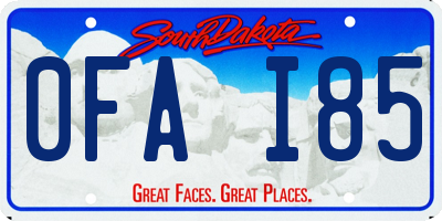 SD license plate 0FAI85