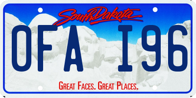 SD license plate 0FAI96