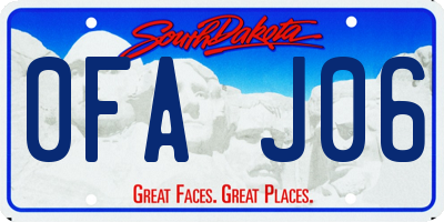 SD license plate 0FAJ06
