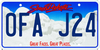 SD license plate 0FAJ24
