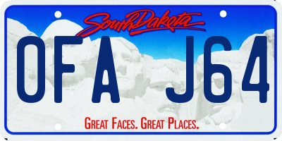 SD license plate 0FAJ64