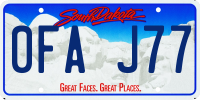 SD license plate 0FAJ77