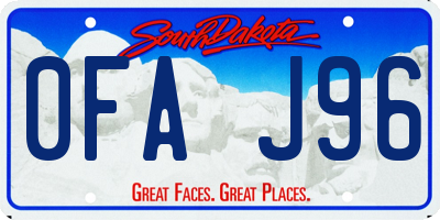 SD license plate 0FAJ96