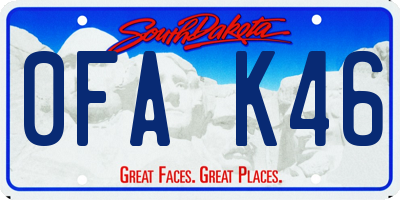 SD license plate 0FAK46