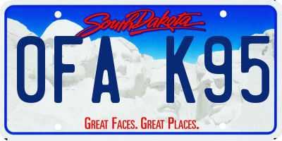 SD license plate 0FAK95