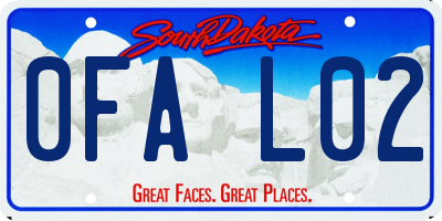 SD license plate 0FAL02