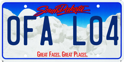 SD license plate 0FAL04