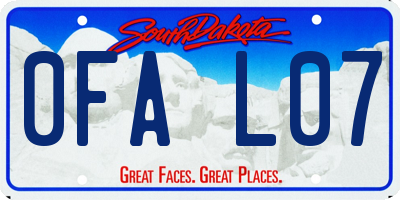 SD license plate 0FAL07
