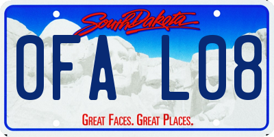 SD license plate 0FAL08