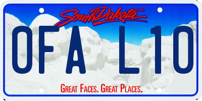 SD license plate 0FAL10