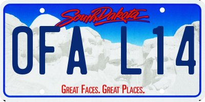 SD license plate 0FAL14