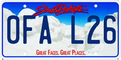 SD license plate 0FAL26