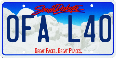 SD license plate 0FAL40
