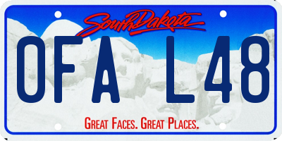 SD license plate 0FAL48