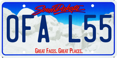 SD license plate 0FAL55