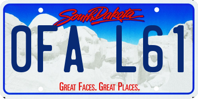 SD license plate 0FAL61