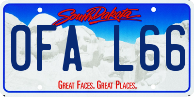 SD license plate 0FAL66