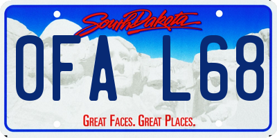SD license plate 0FAL68