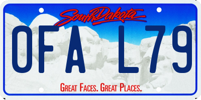 SD license plate 0FAL79