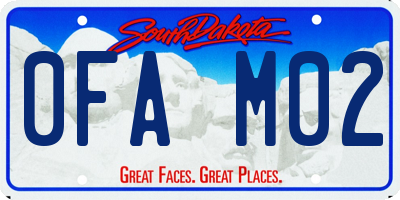 SD license plate 0FAM02