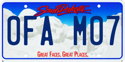 SD license plate 0FAM07
