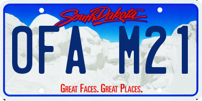 SD license plate 0FAM21
