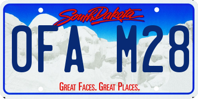 SD license plate 0FAM28