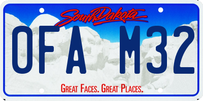 SD license plate 0FAM32