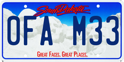 SD license plate 0FAM33