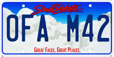 SD license plate 0FAM42