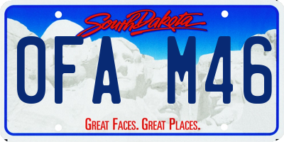 SD license plate 0FAM46