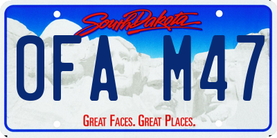 SD license plate 0FAM47